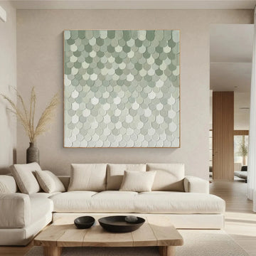 Green Minimalist Textured Canvas Art #MM271