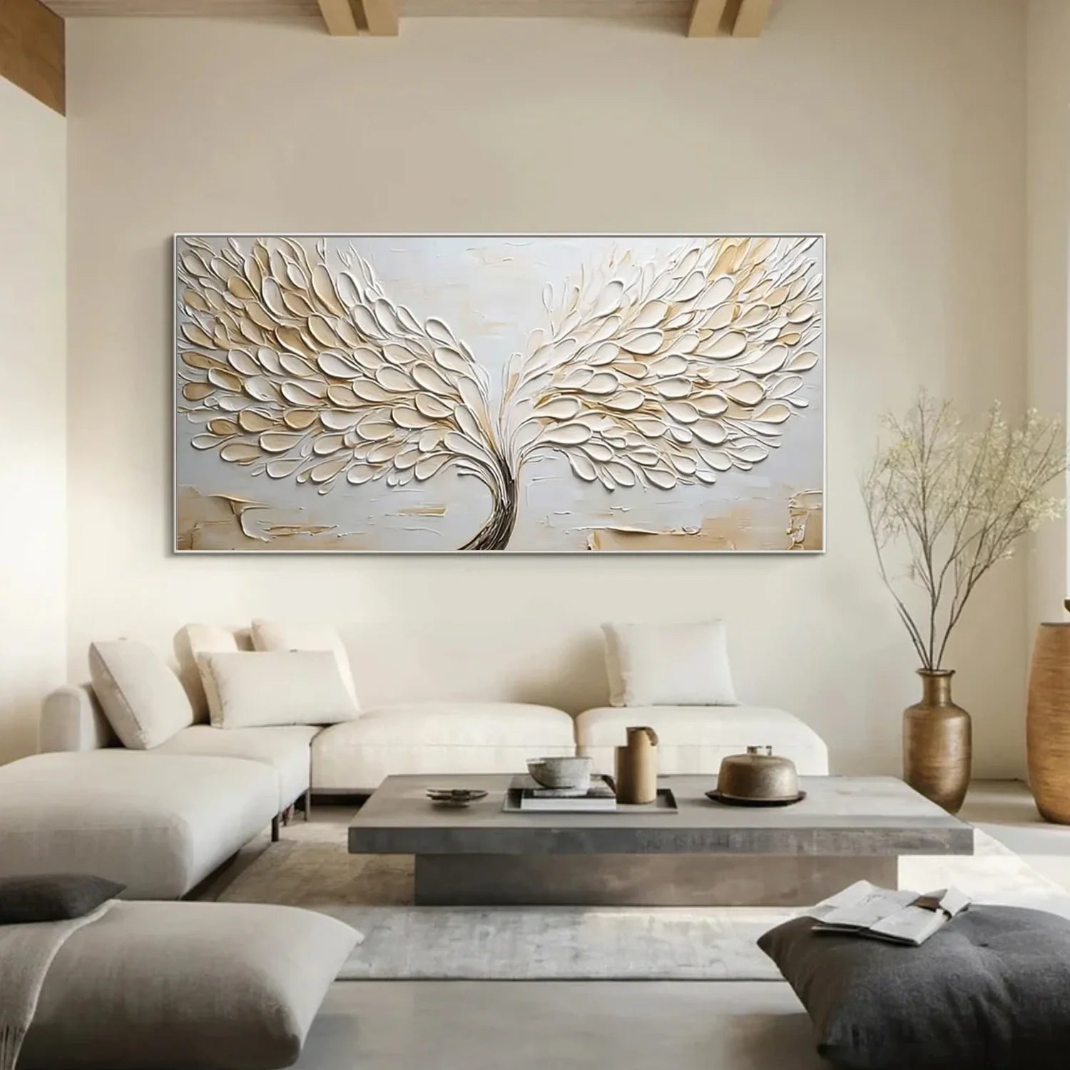 Flower & Tree Abstract Textured Wall Art #ML190