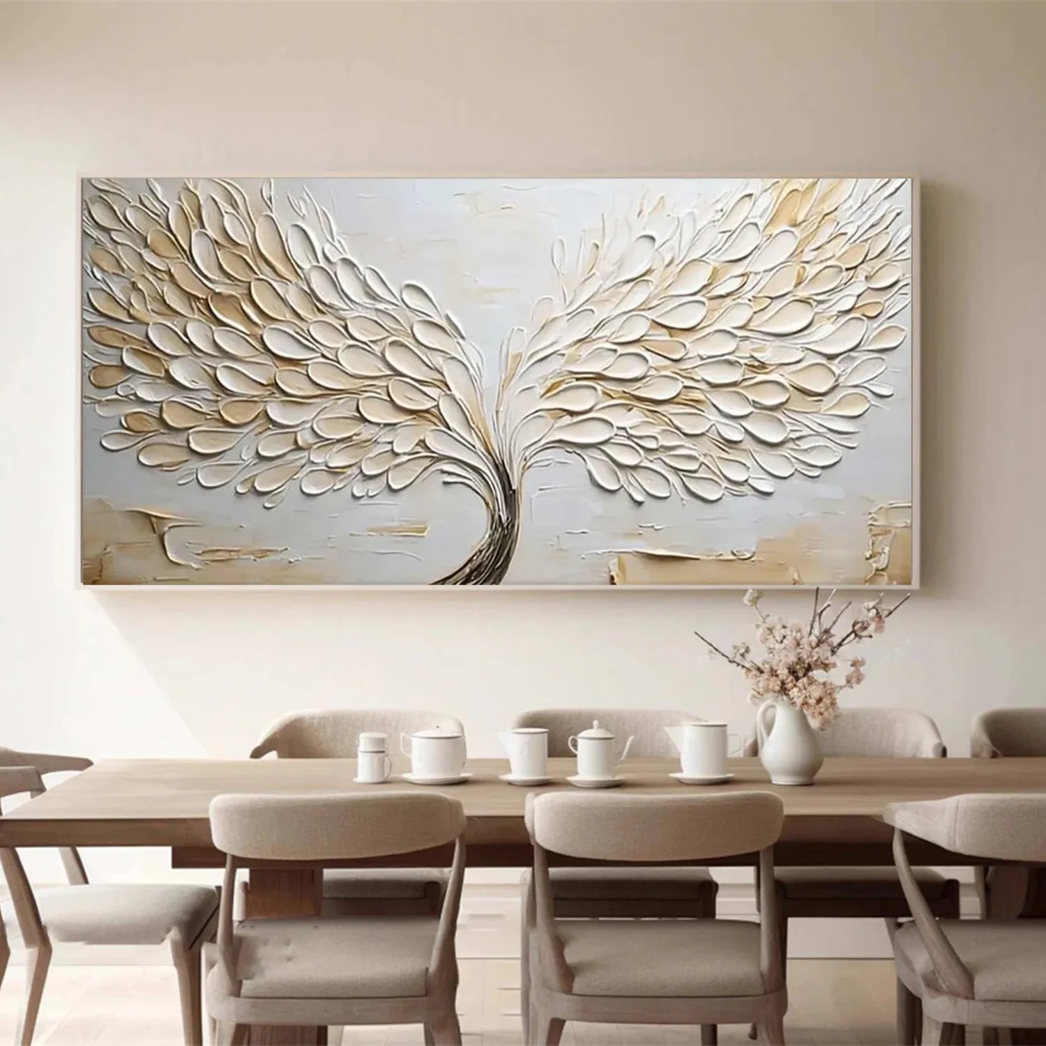 Flower & Tree Abstract Textured Wall Art #ML190