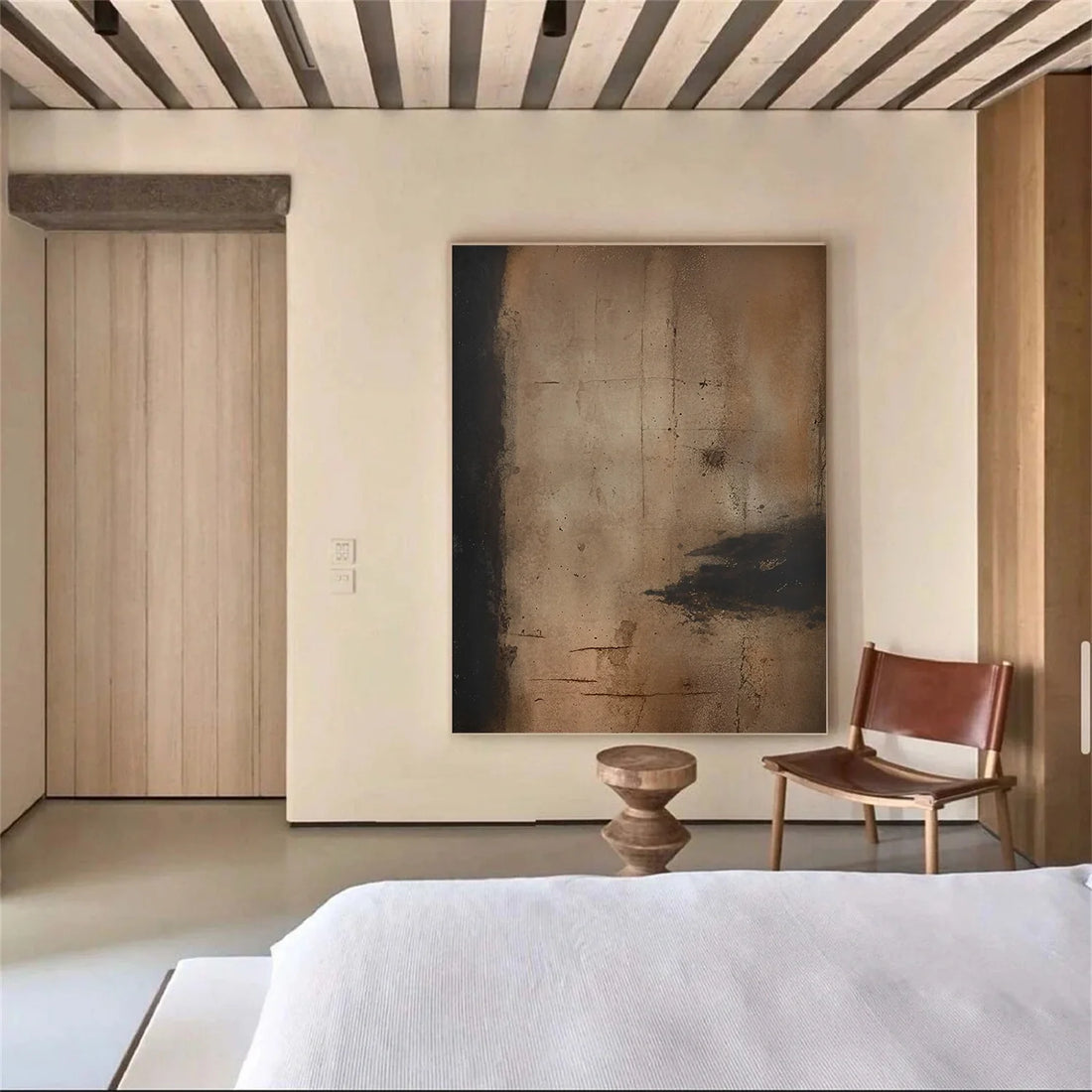 Beige and Brown Abstract Tranquility #WS515