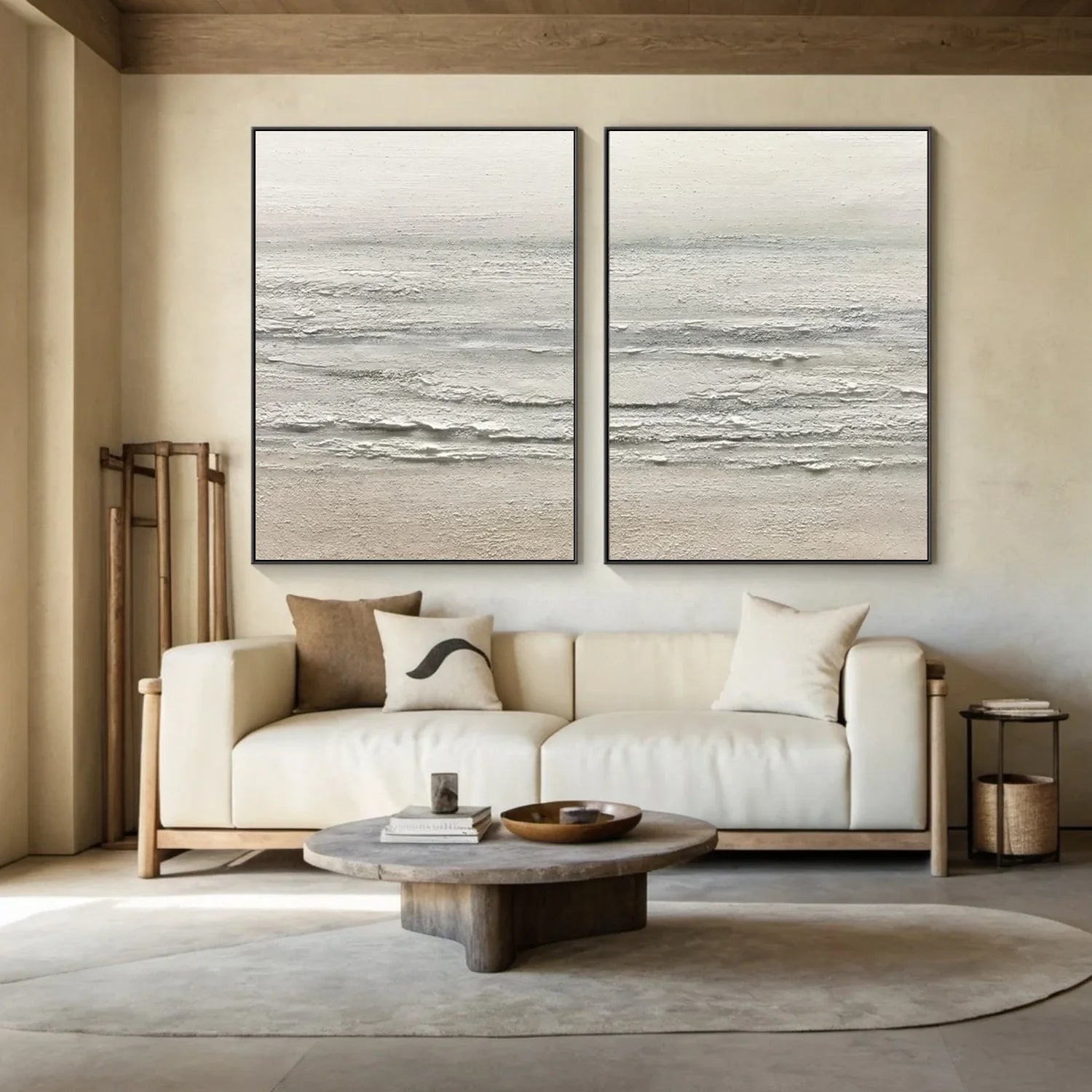 Sea & Sky Abstract Textured Wall Art Set of 2 #MS203
