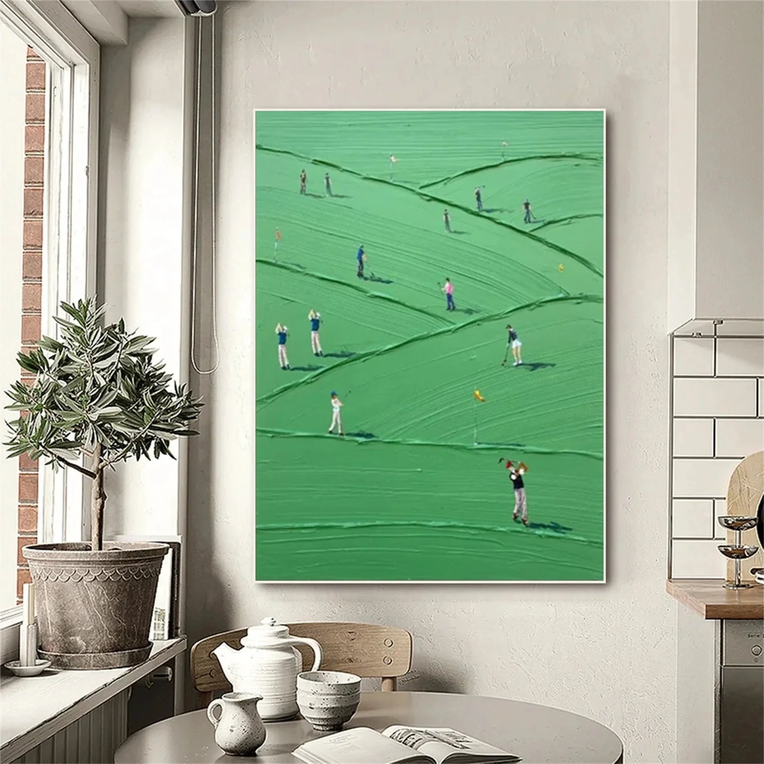 Golf Sport Textured Wall Art #SA079