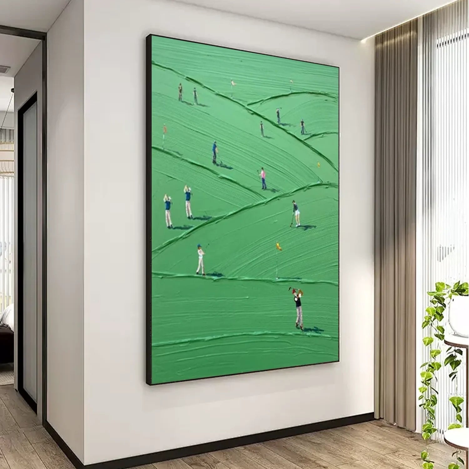 Golf Sport Textured Wall Art #SA079