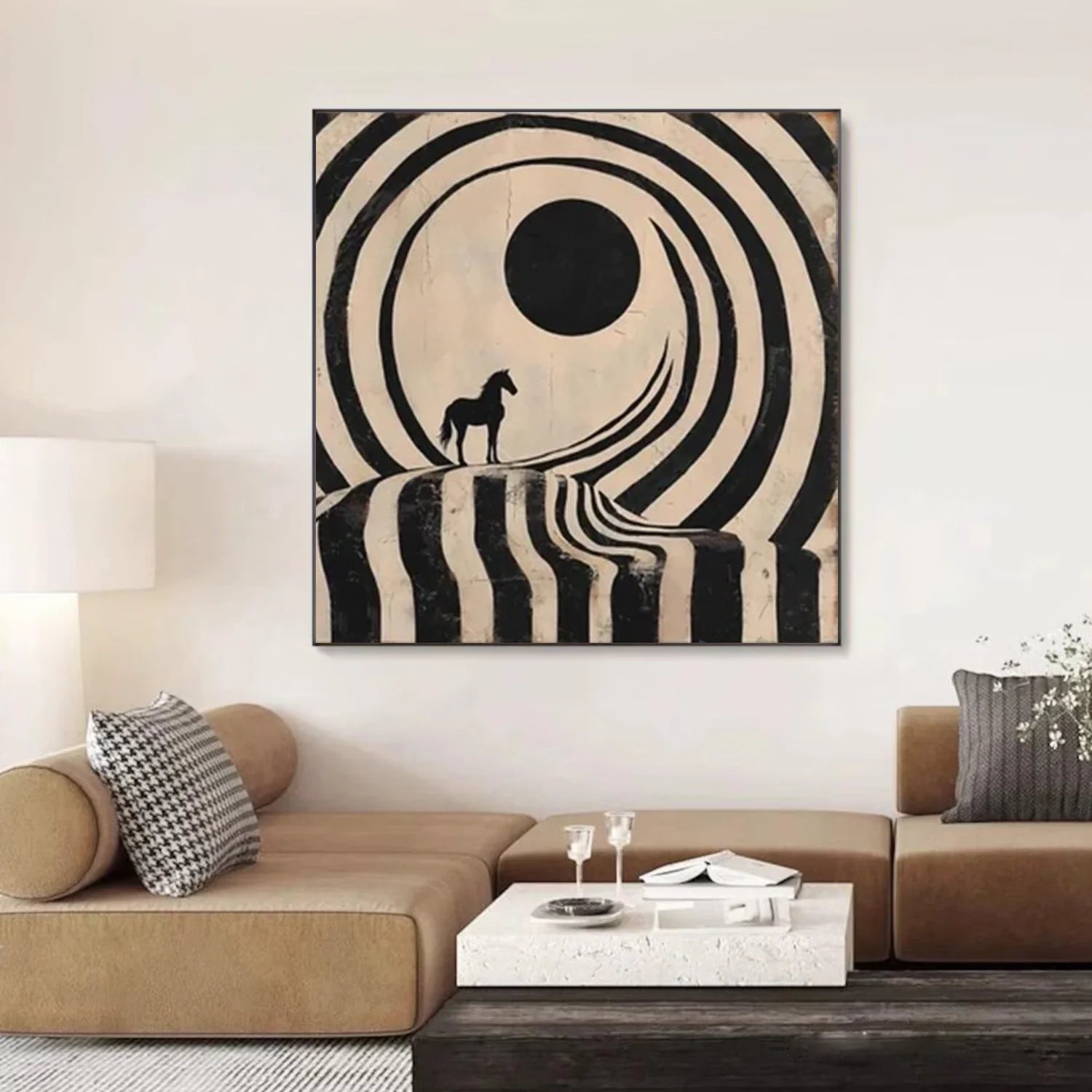 Abstract Animal Horse Wall Art #AL166