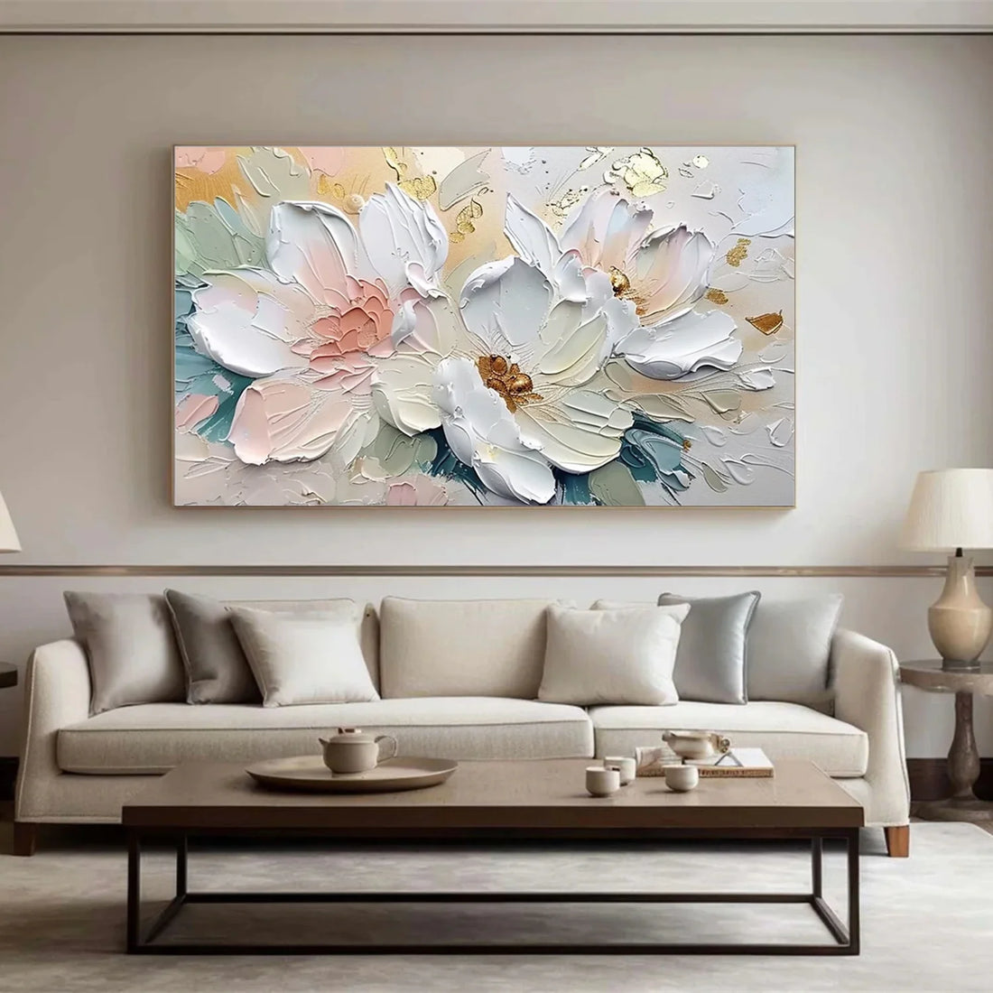 Colorful Flower & Tree Abstract Textured Wall Art #ML087