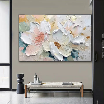 Colorful Flower & Tree Abstract Textured Wall Art #ML087