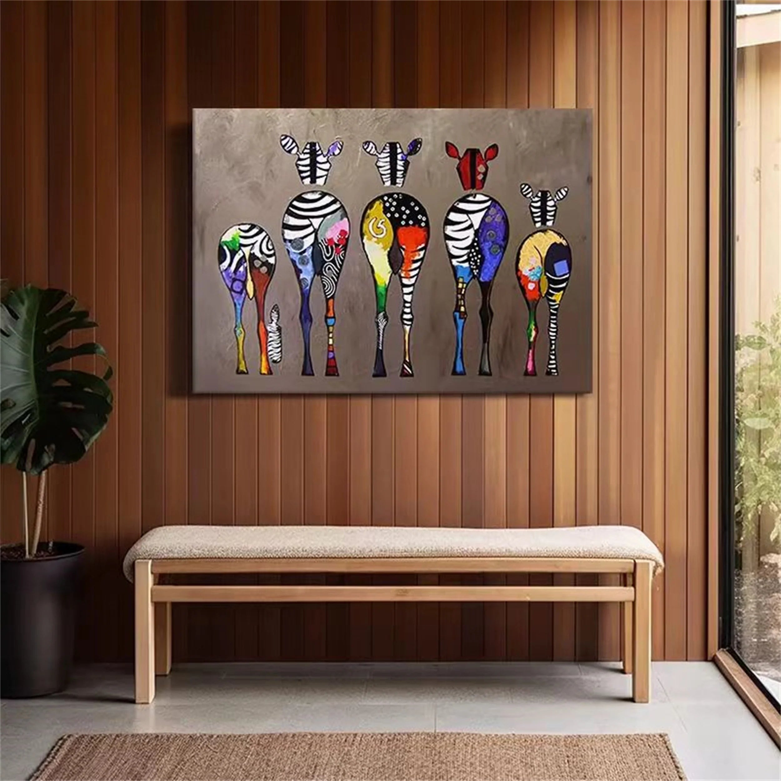 Colorful Horse Abstract Animal Wall Art #AL019