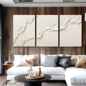 Sea & Sky Abstract Textured Wall Art Set of 3 #MS204