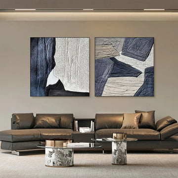 Abstract Textured Canvas Art Set of 2 #WS631
