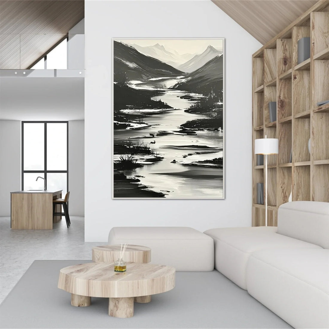 Abstract Mountain Canvas Art #MM278
