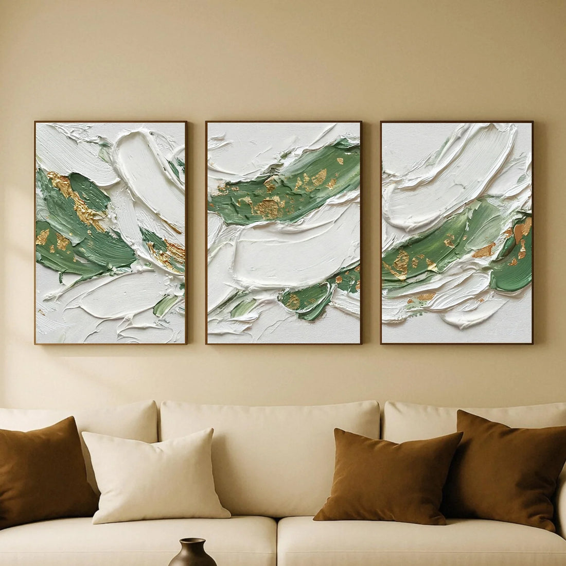 Abstract Textured Canvas Art Set of 3 #WS1003