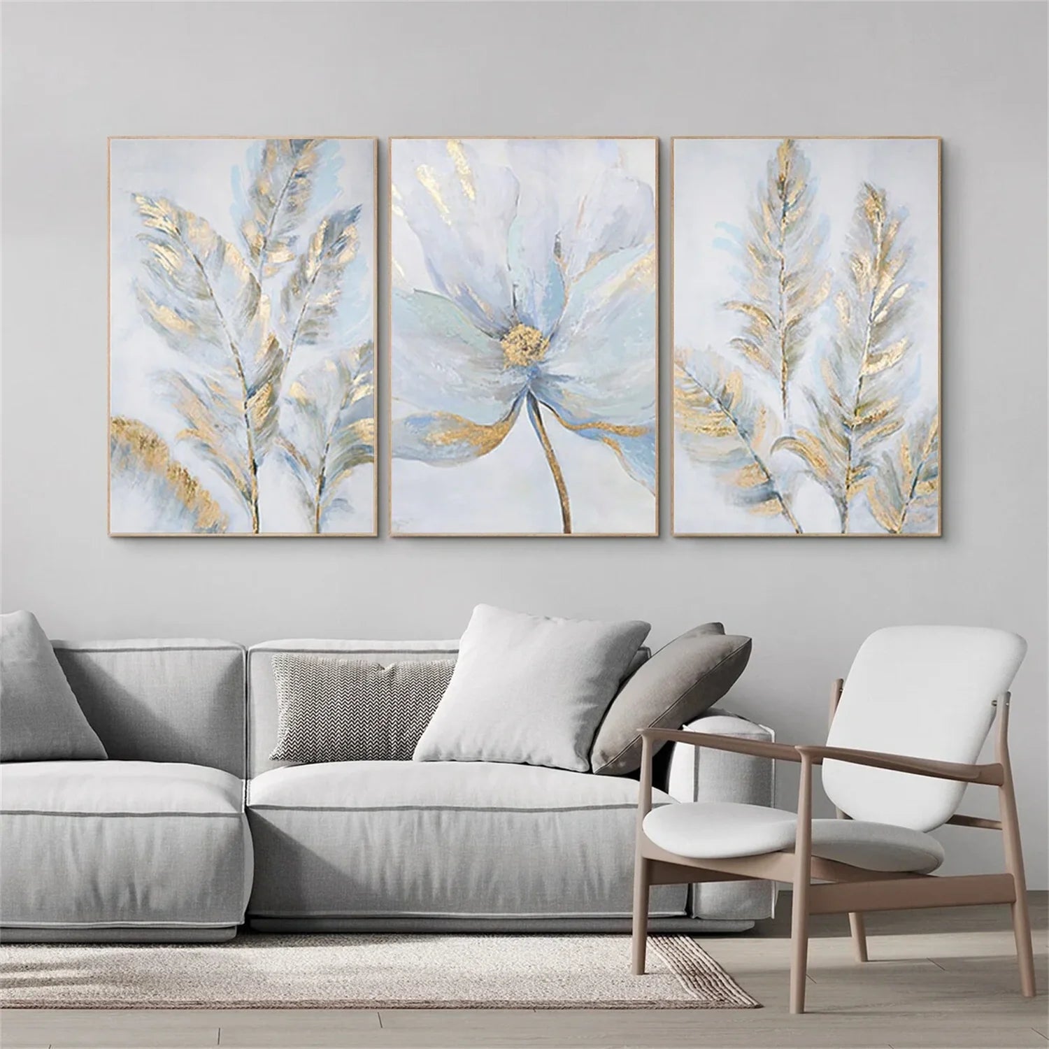 Flower & Tree Abstract Wall Art Set of 3 #ML200