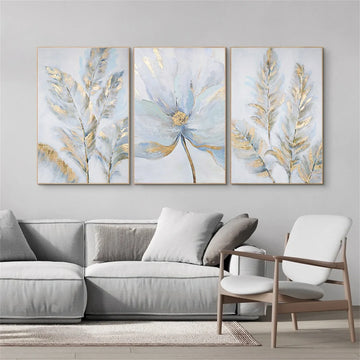 Flower & Tree Abstract Wall Art Set of 3 #ML200