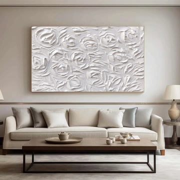 White Minimalistic Textured Art #MM234
