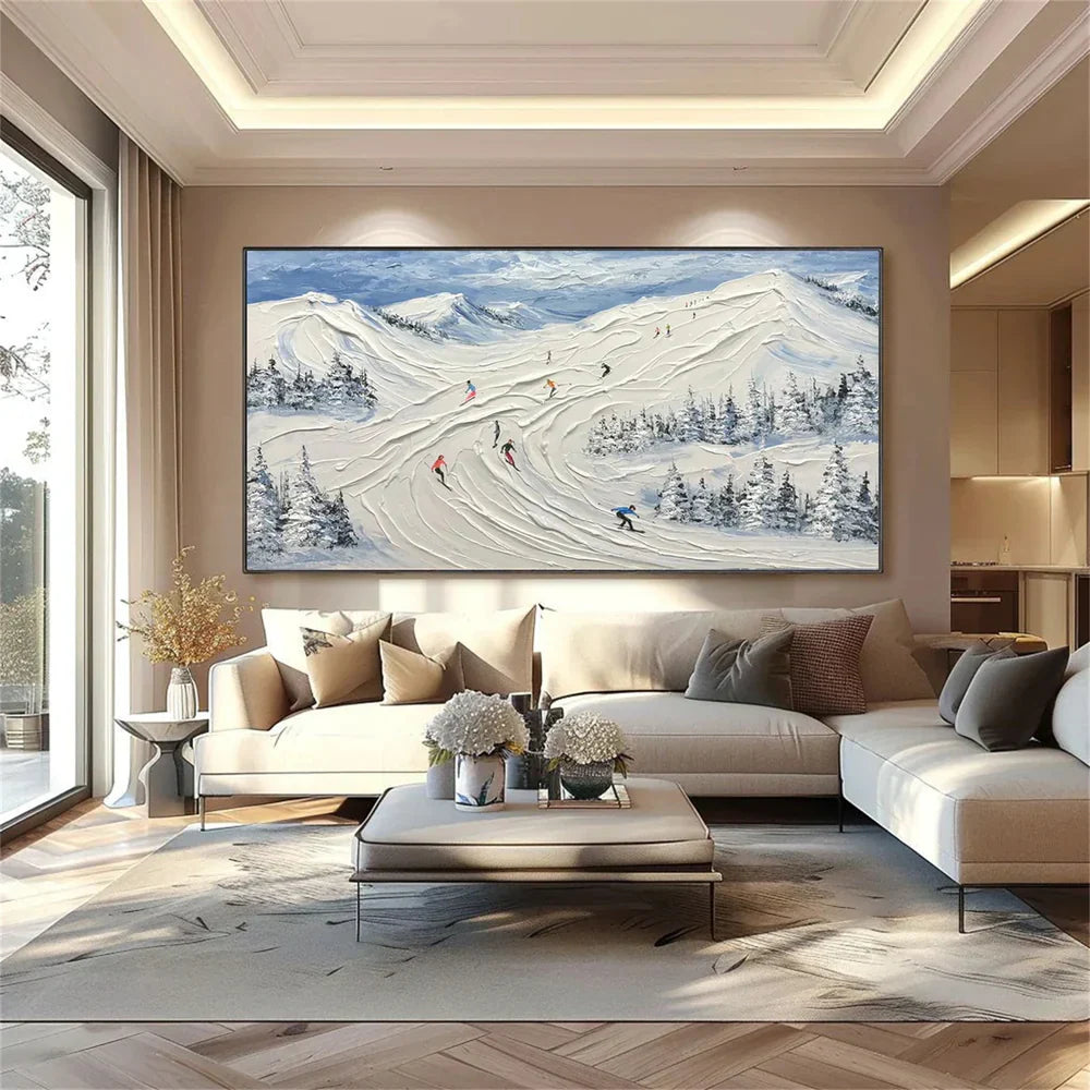 White Sport Art Minimalist Textured Wall Art #SA005
