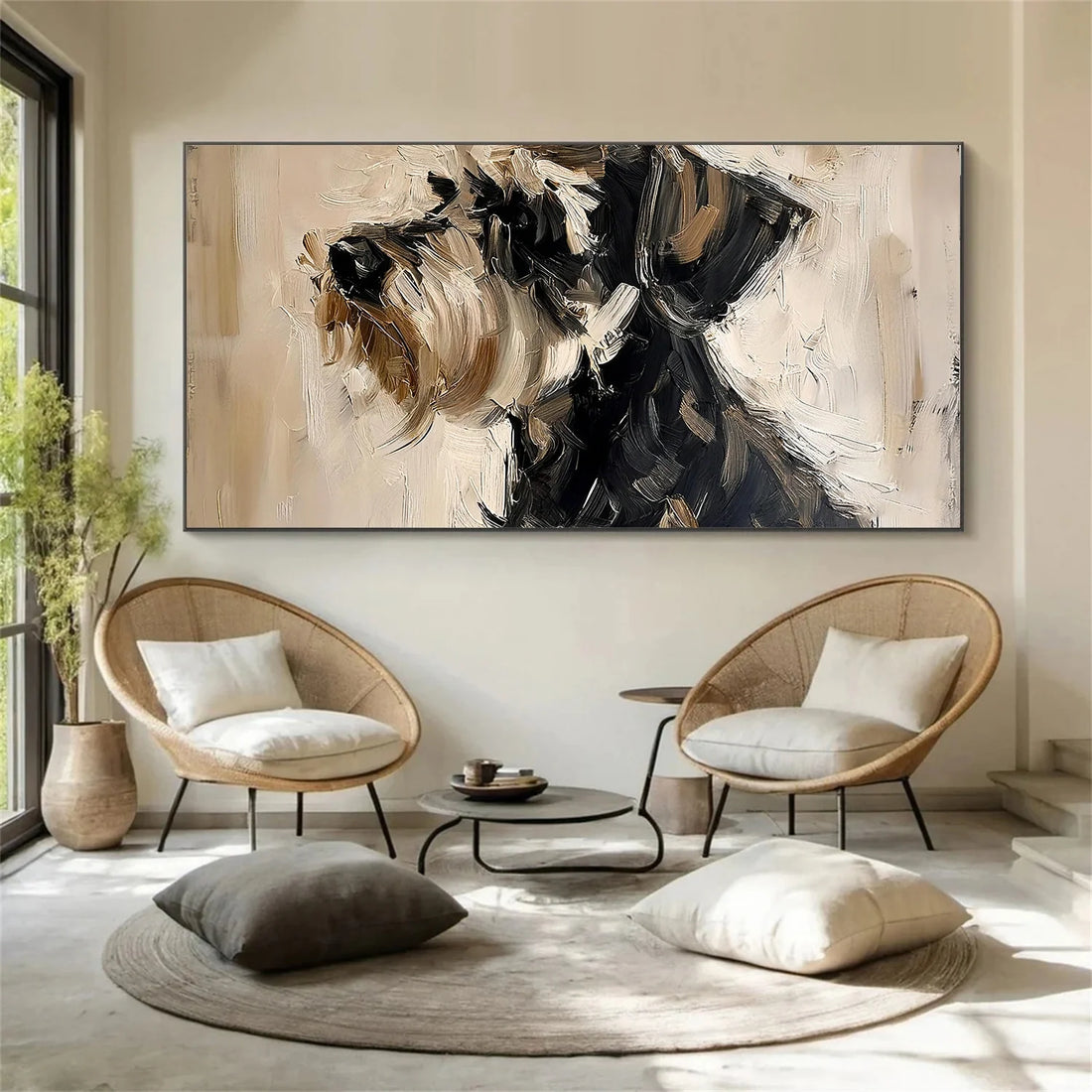 Abstract Animal Dog Wall Art #AL193