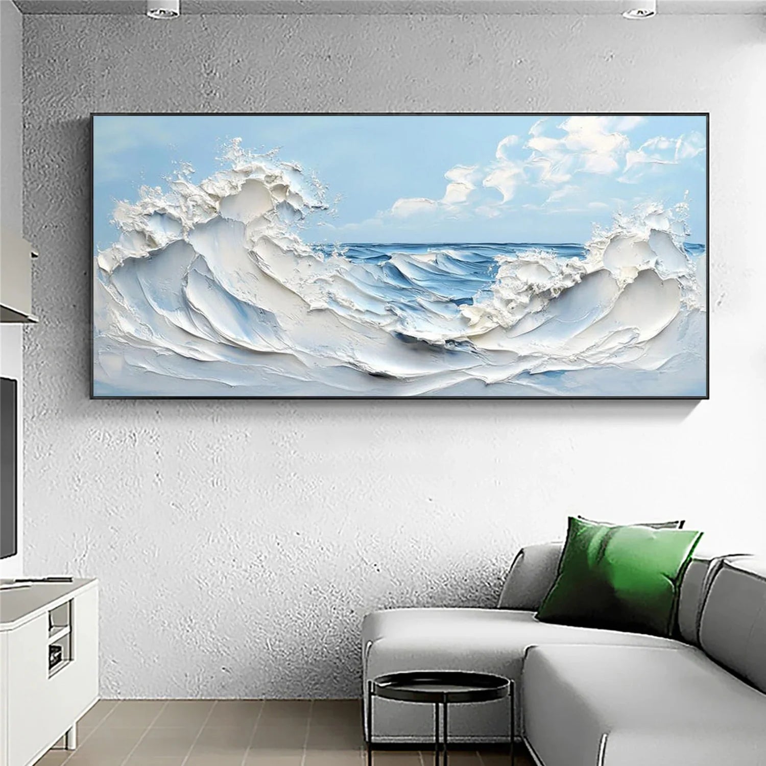 Sea & Sky Abstract Textured Wall Art #MS275