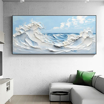 Sea & Sky Abstract Textured Wall Art #MS275