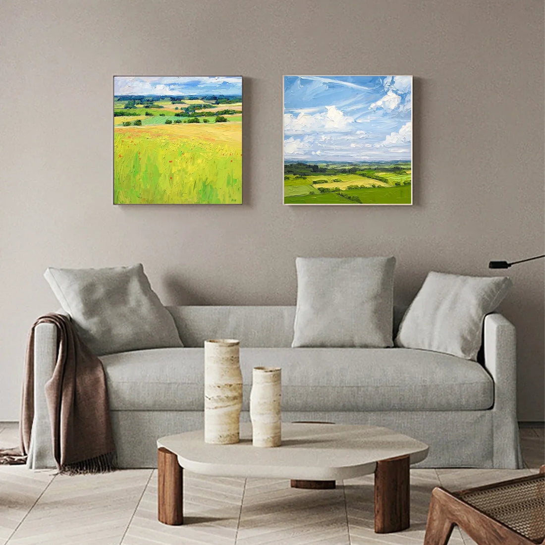 Flower & Tree Abstract Wall Art Set of 2 #ML141