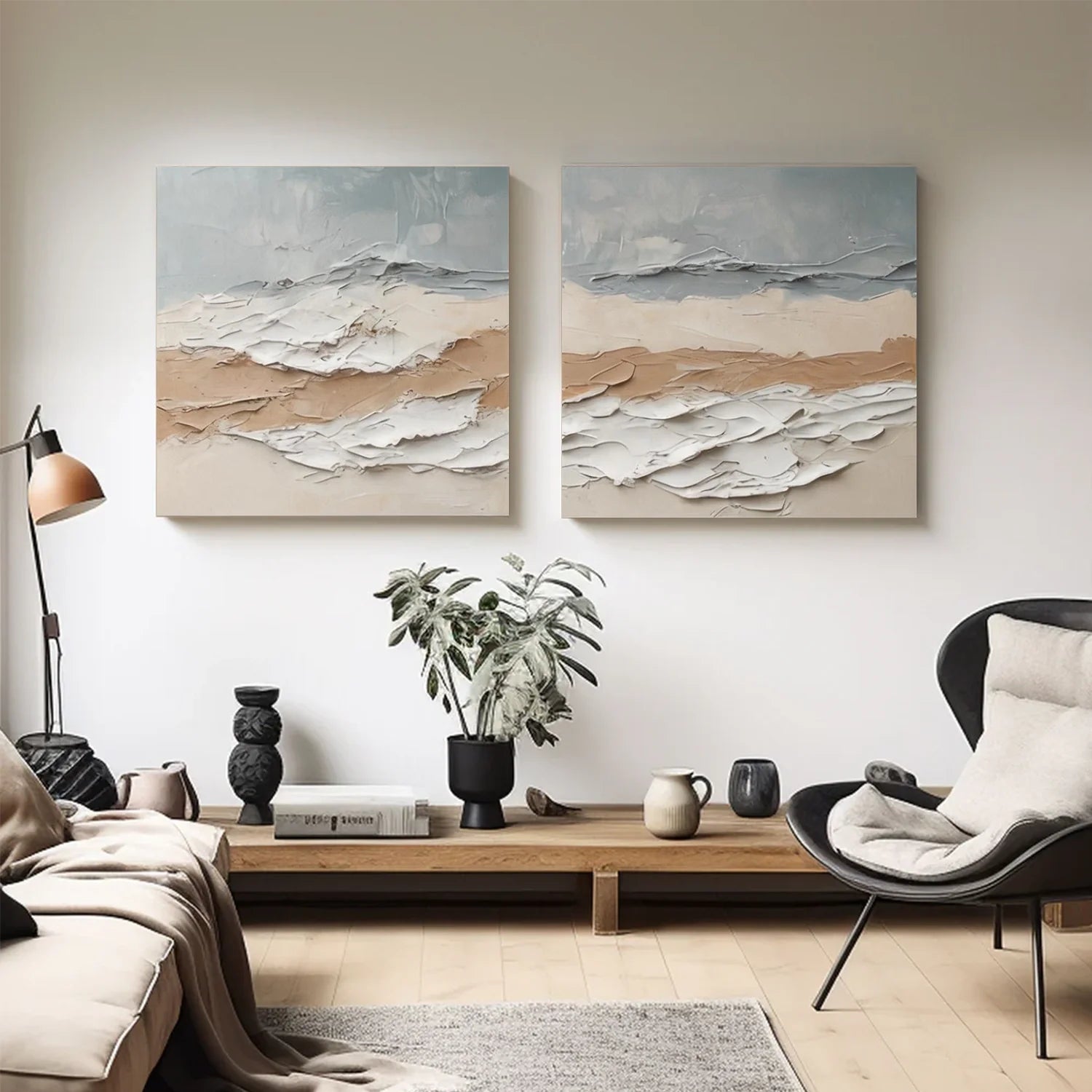 Abstract Textured Canvas Art Set of 2 #WS1042