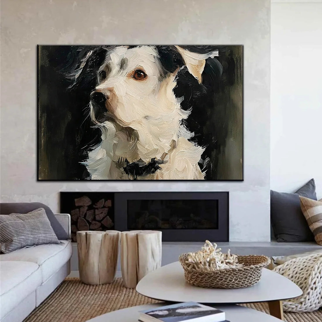 Abstract Animal Dog Wall Art #AL194