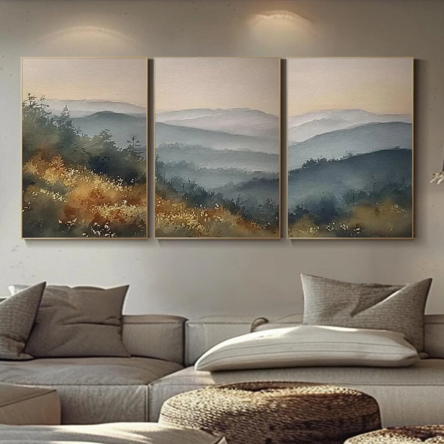 Flower & Tree Abstract Wall Art Set of 3 #ML156