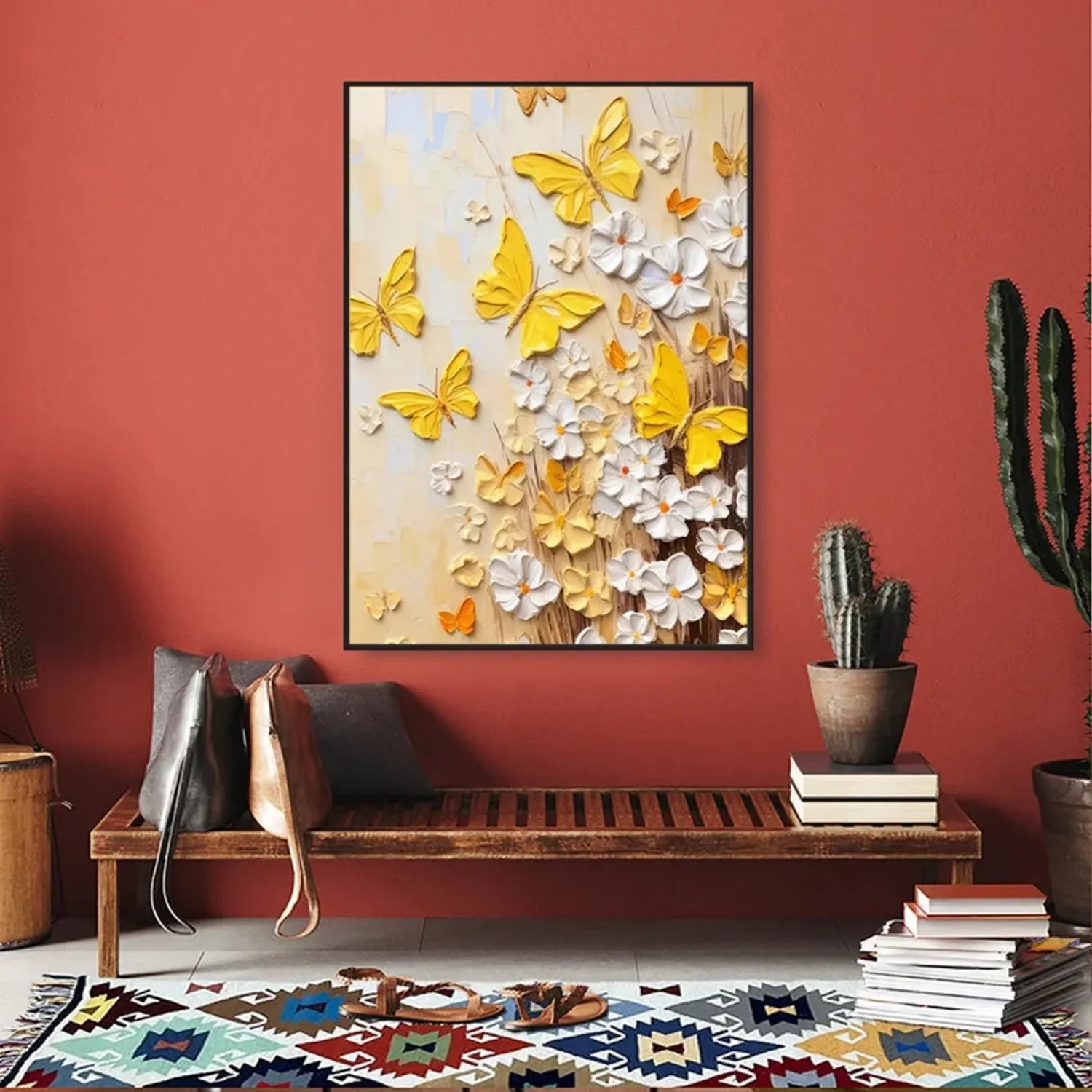 Flower & Tree Abstract Textured Wall Art #ML085