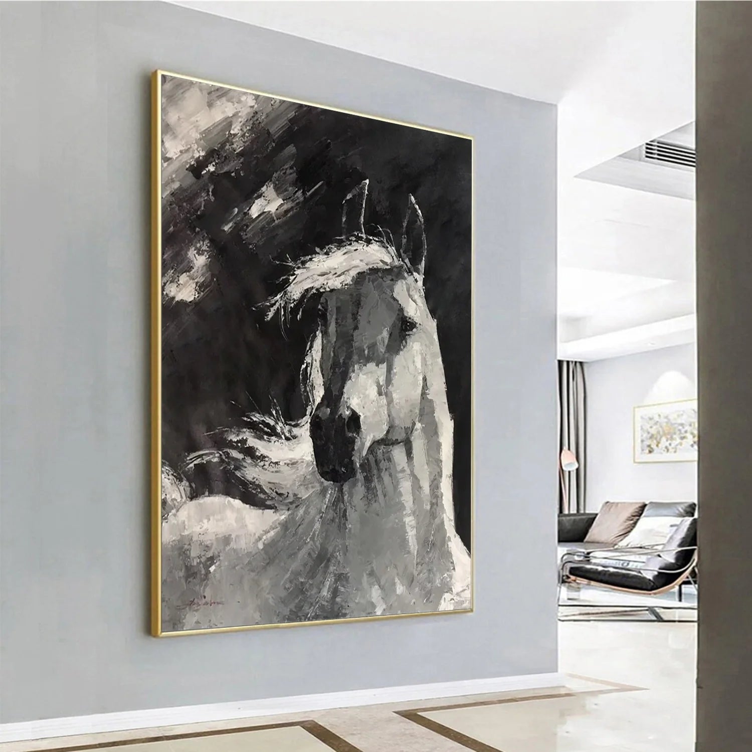Abstract Animal Horse Wall Art #AL118