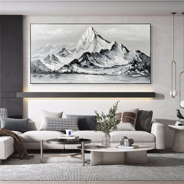 Minimalist Mountain Textured Canvas Art #MM262