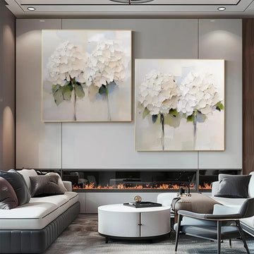 Flower & Tree Abstract Textured Wall Art Set of 2 #ML146