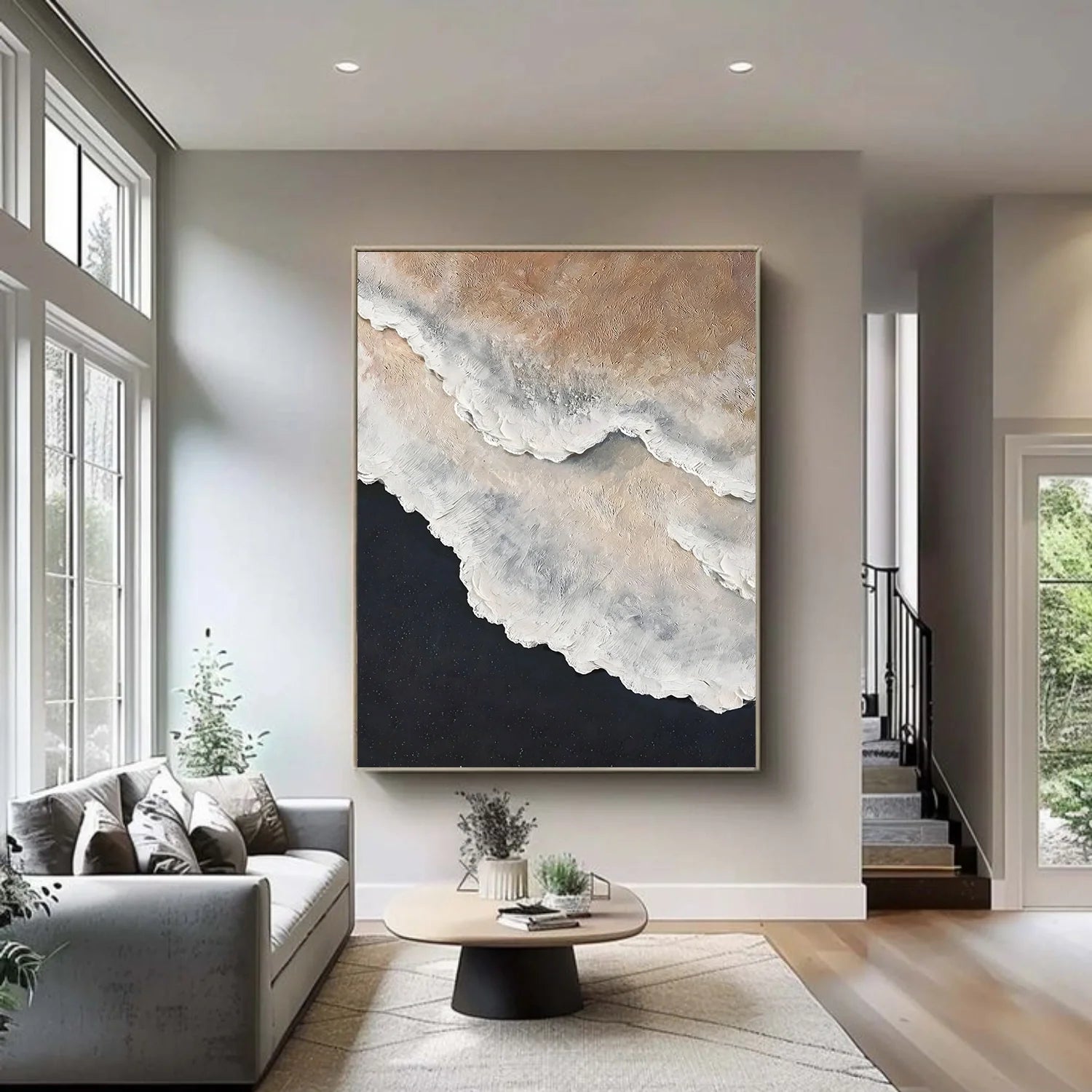 Sea & Sky Abstract Textured Wall Art #MS270