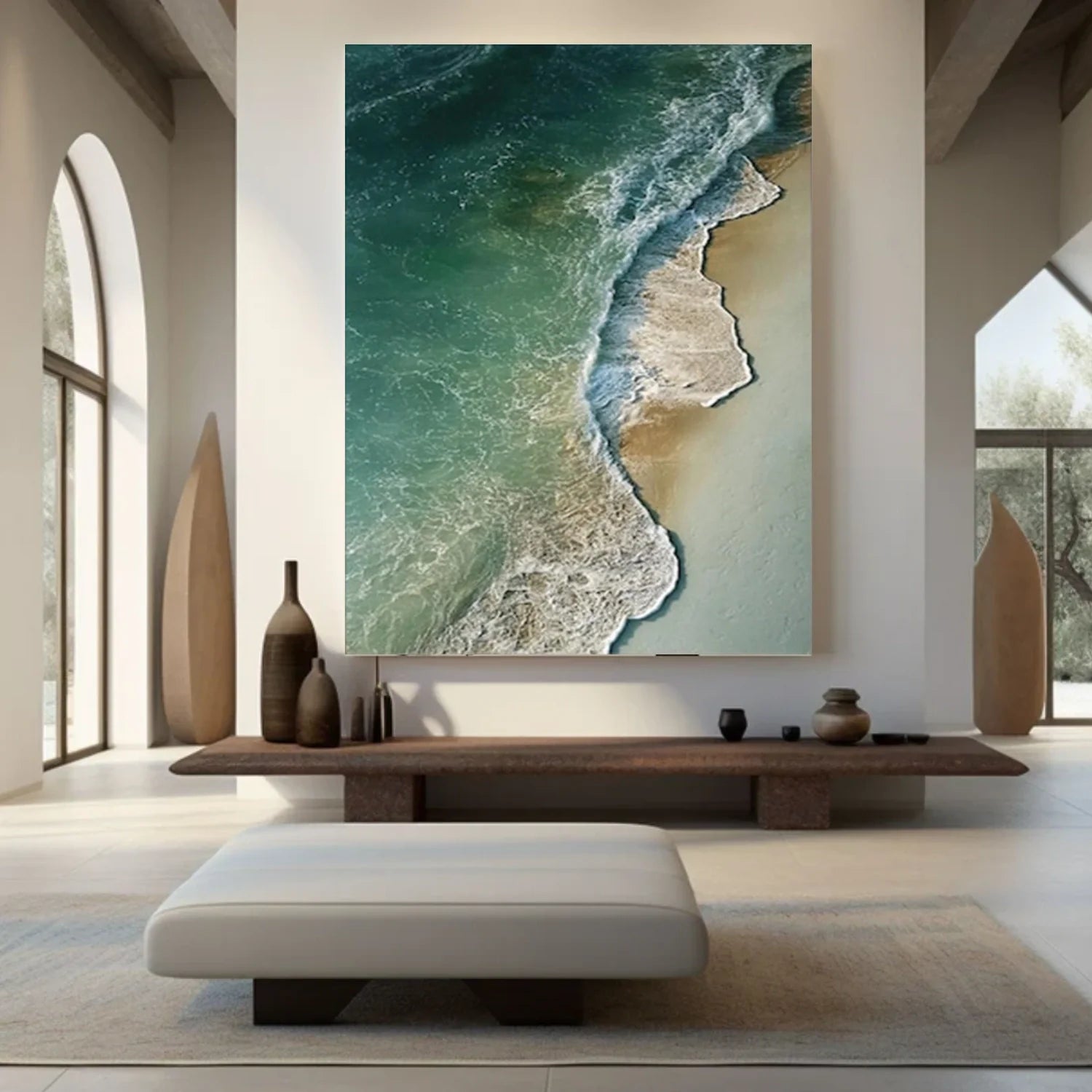 Sea & Sky Abstract Textured Wall Art #MS208