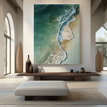 Sea & Sky Abstract Textured Wall Art #MS208