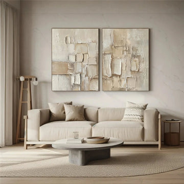 Abstract Textured Canvas Art Set of 2 #WS823
