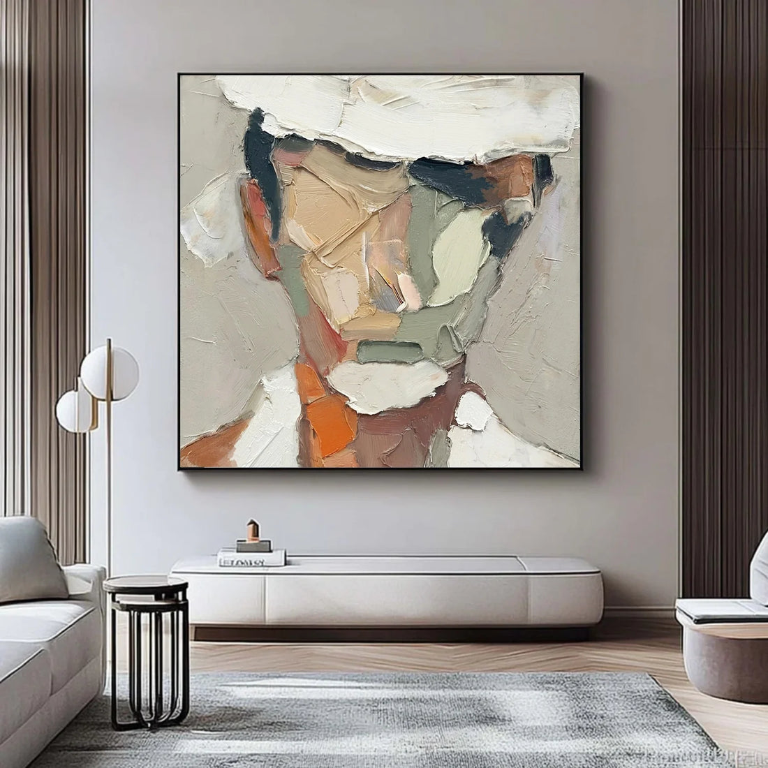 Abstract Portrait Textured Wall Art #AP127