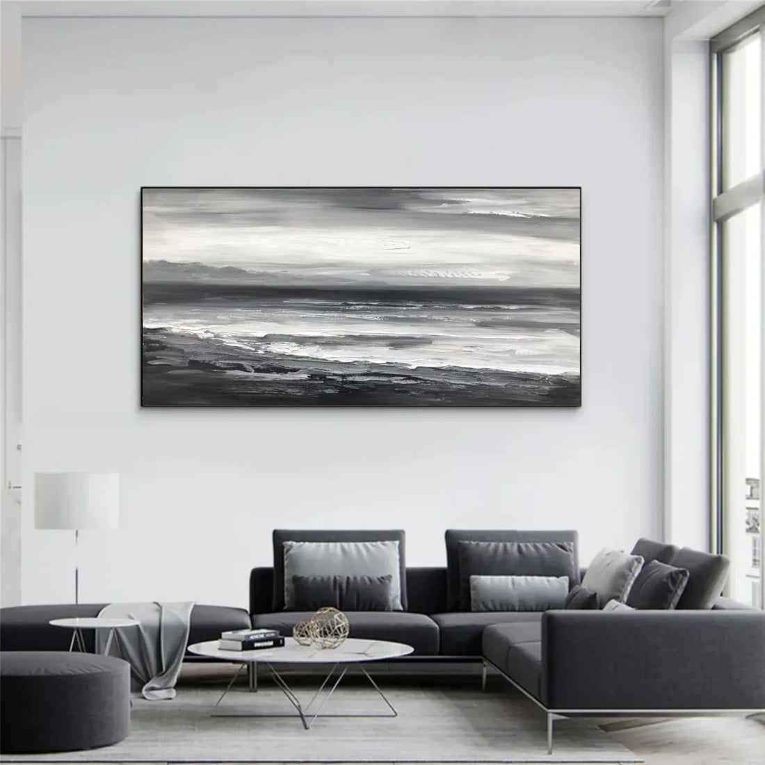 Sea & Sky Abstract Textured Wall Art #MS182