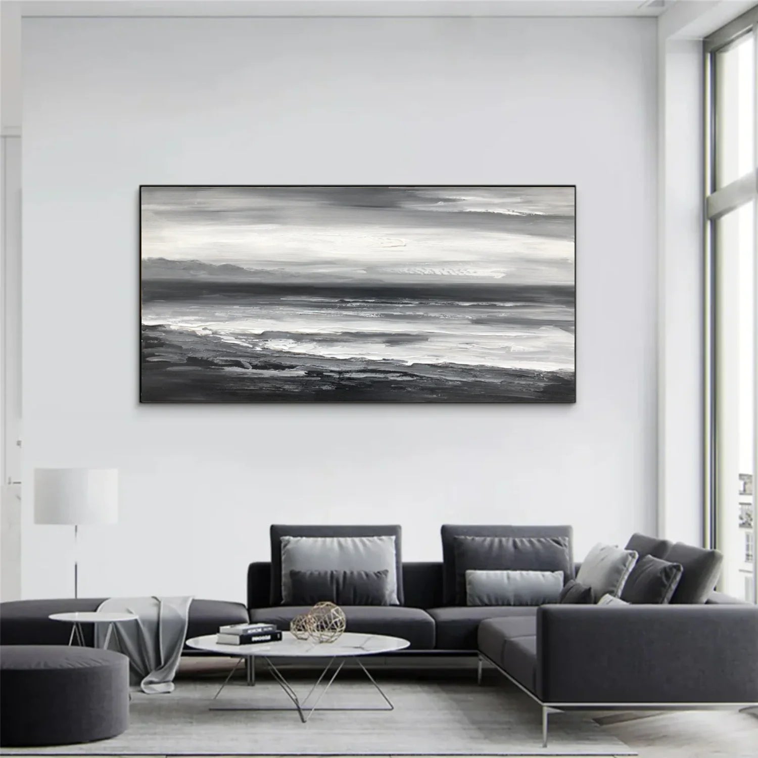Sea & Sky Abstract Textured Wall Art #MS182
