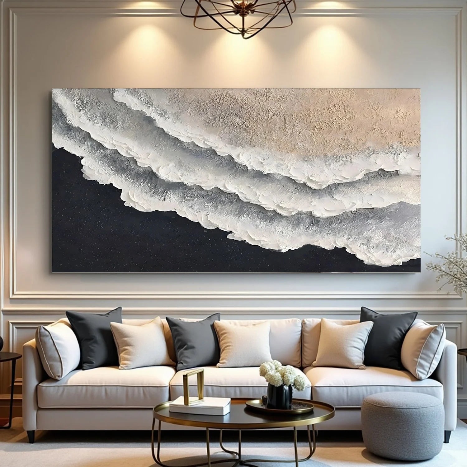 Sea & Sky Abstract Textured Wall Art #MS273