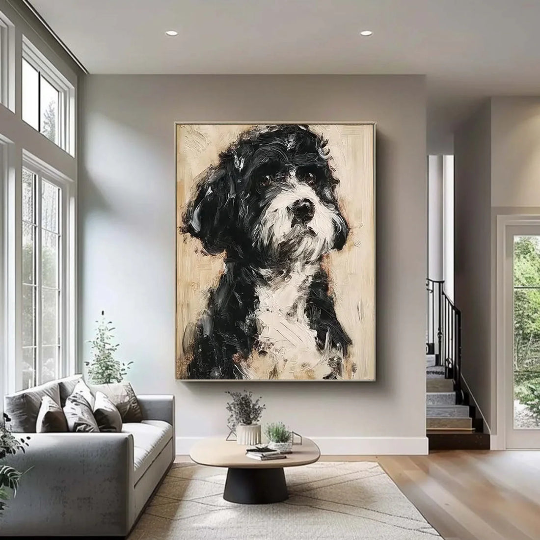 Abstract Animal Dog Wall Art #AL188