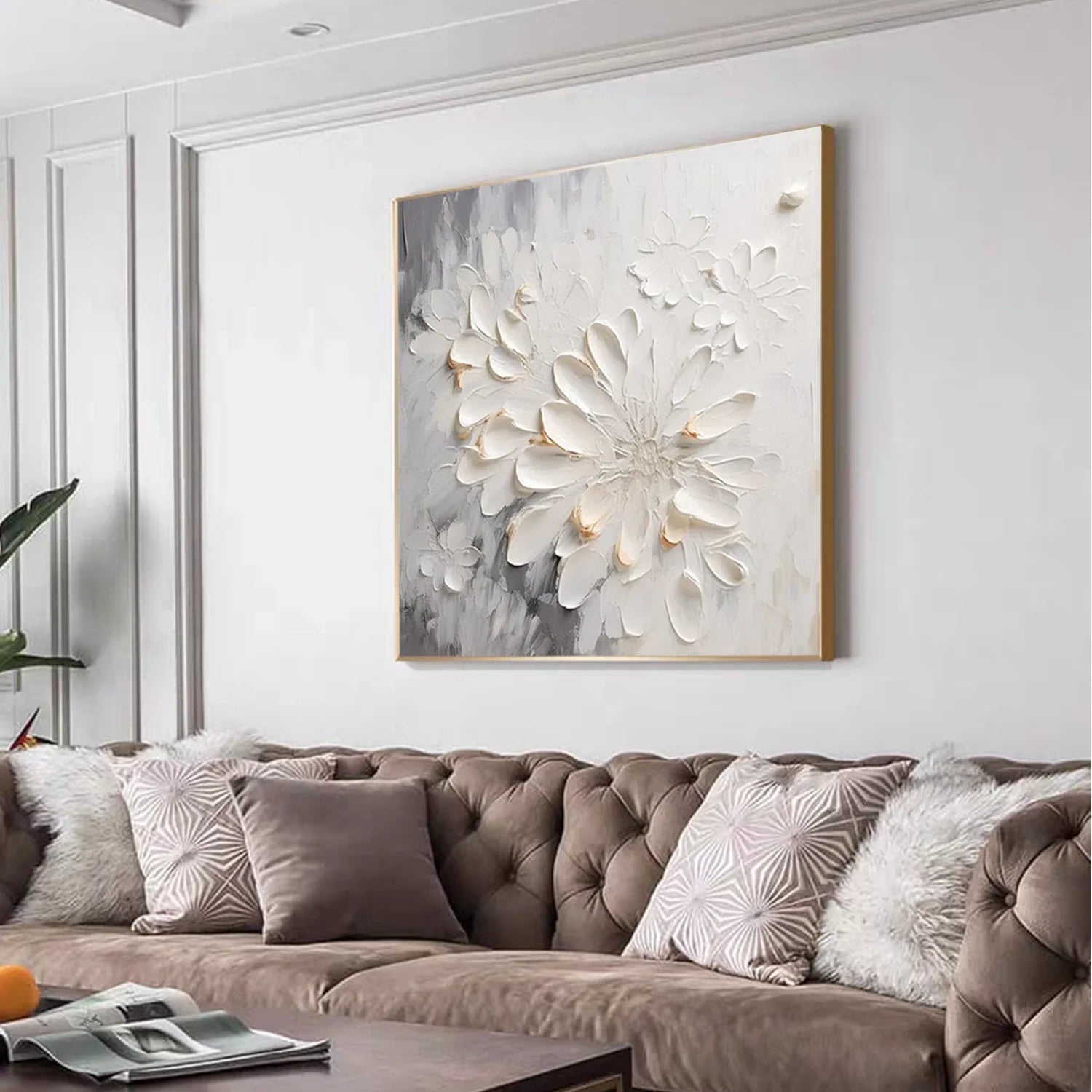 Flower & Tree Abstract Textured Wall Art #ML113