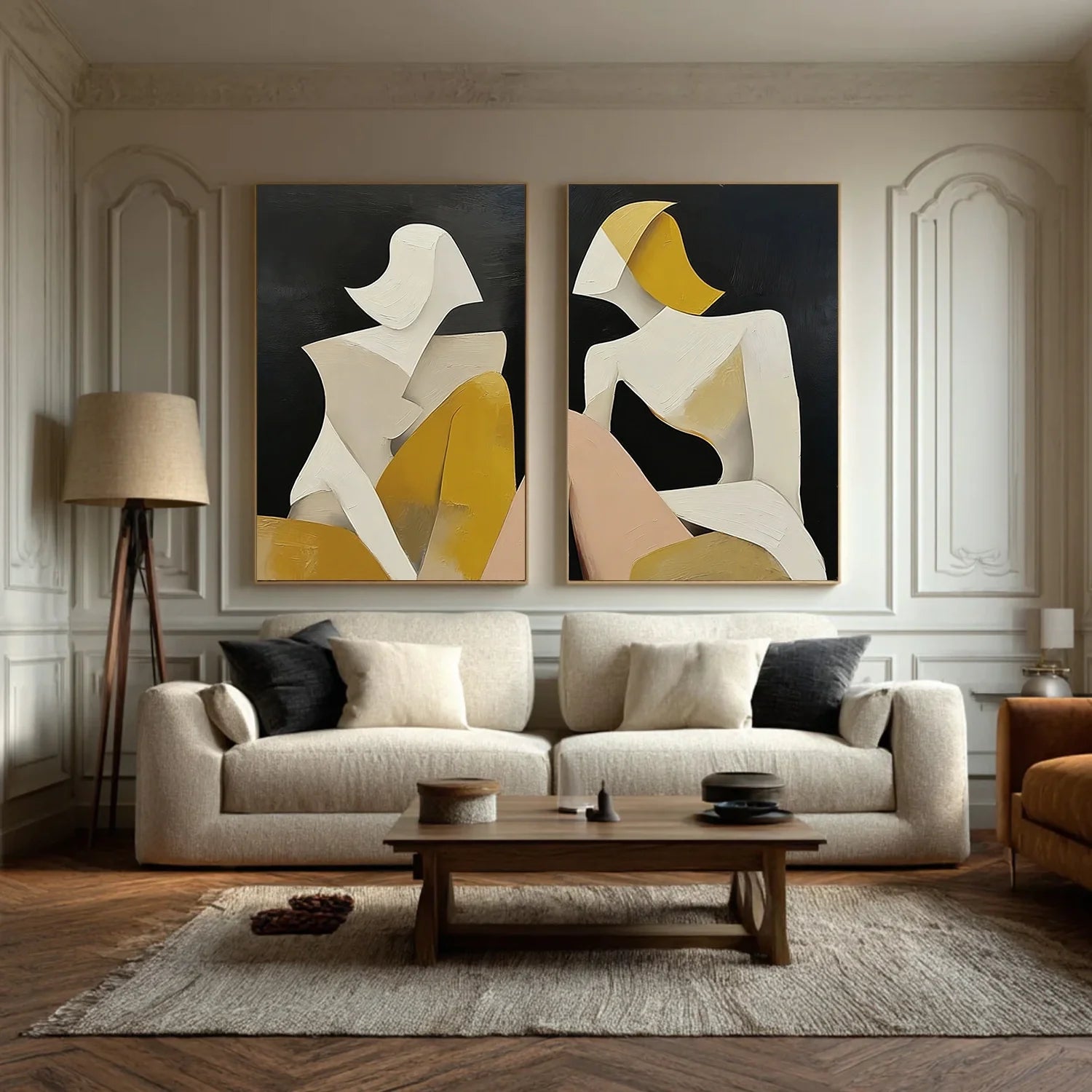 Abstract Portrait Wall Art Set of 2 #AP082