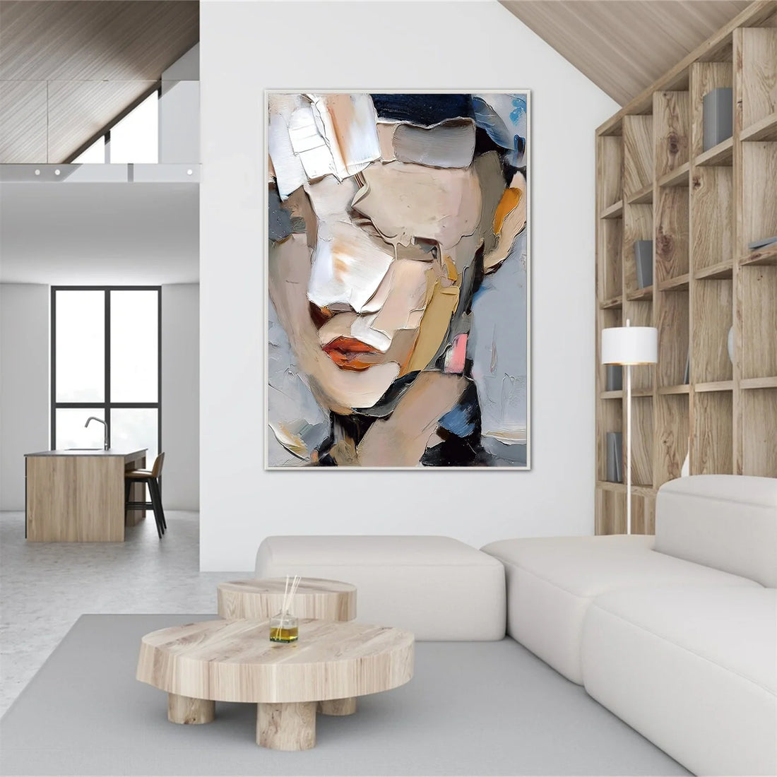 Abstract Portrait Textured Wall Art #AP121