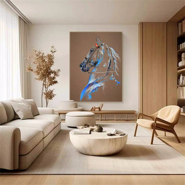 Colorful Horse Abstract Animal Wall Art #AL020