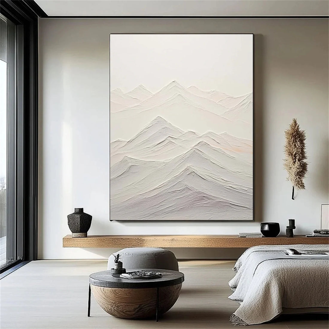 Minimalist Mountain Textured Canvas Art #MM330