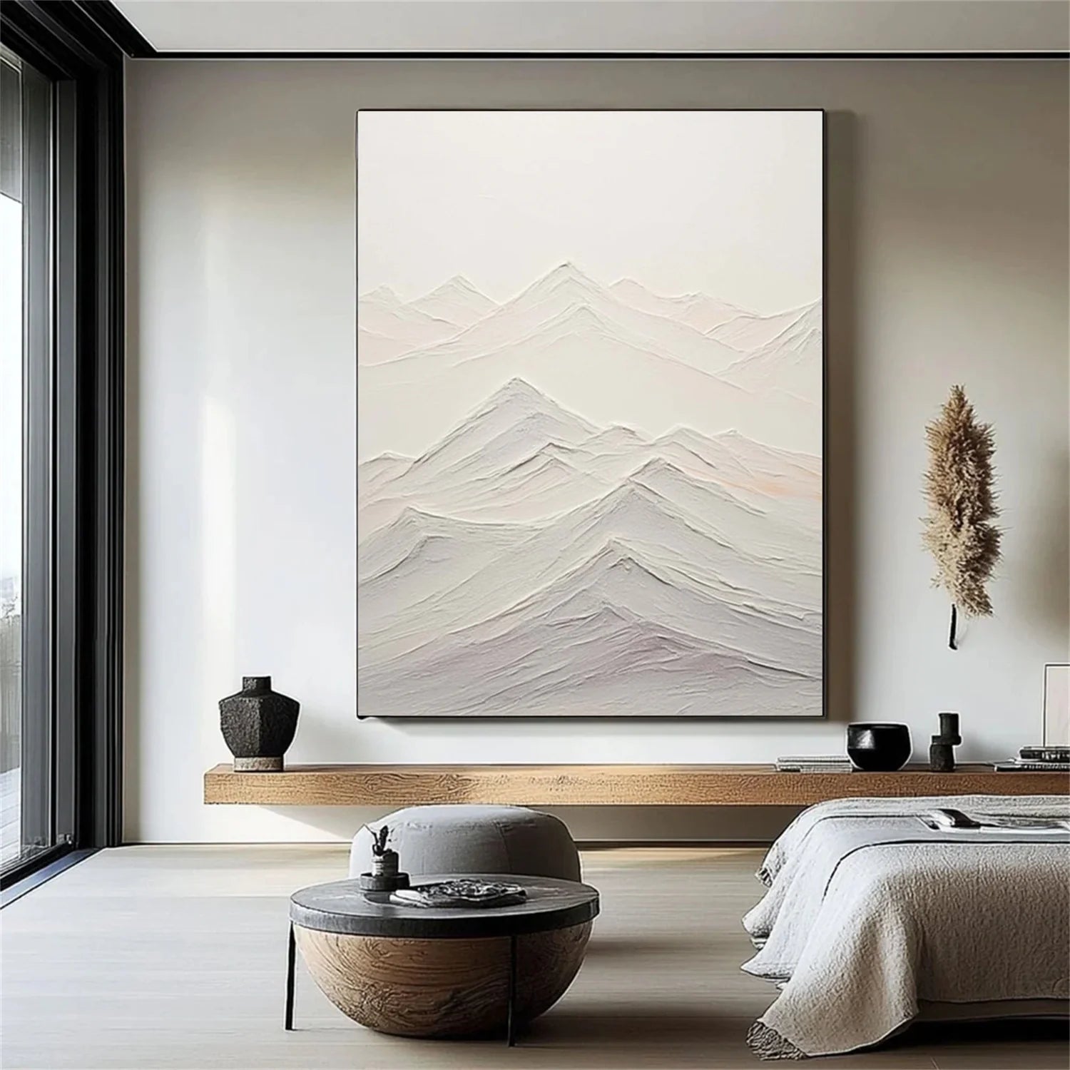 Minimalist Mountain Textured Canvas Art #MM330