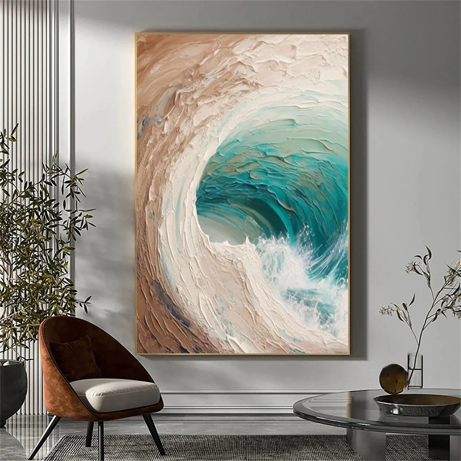 Sea & Sky Abstract Textured Wall Art #MS125