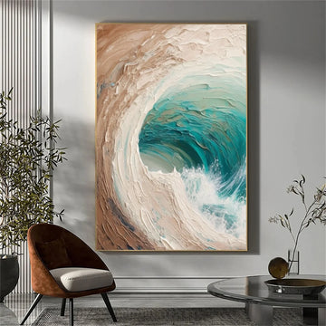 Sea & Sky Abstract Textured Wall Art #MS125