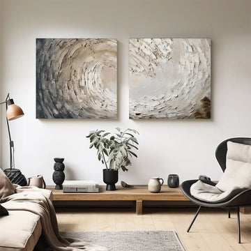 Sea & Sky Abstract Textured Wall Art Set of 2 #MS265