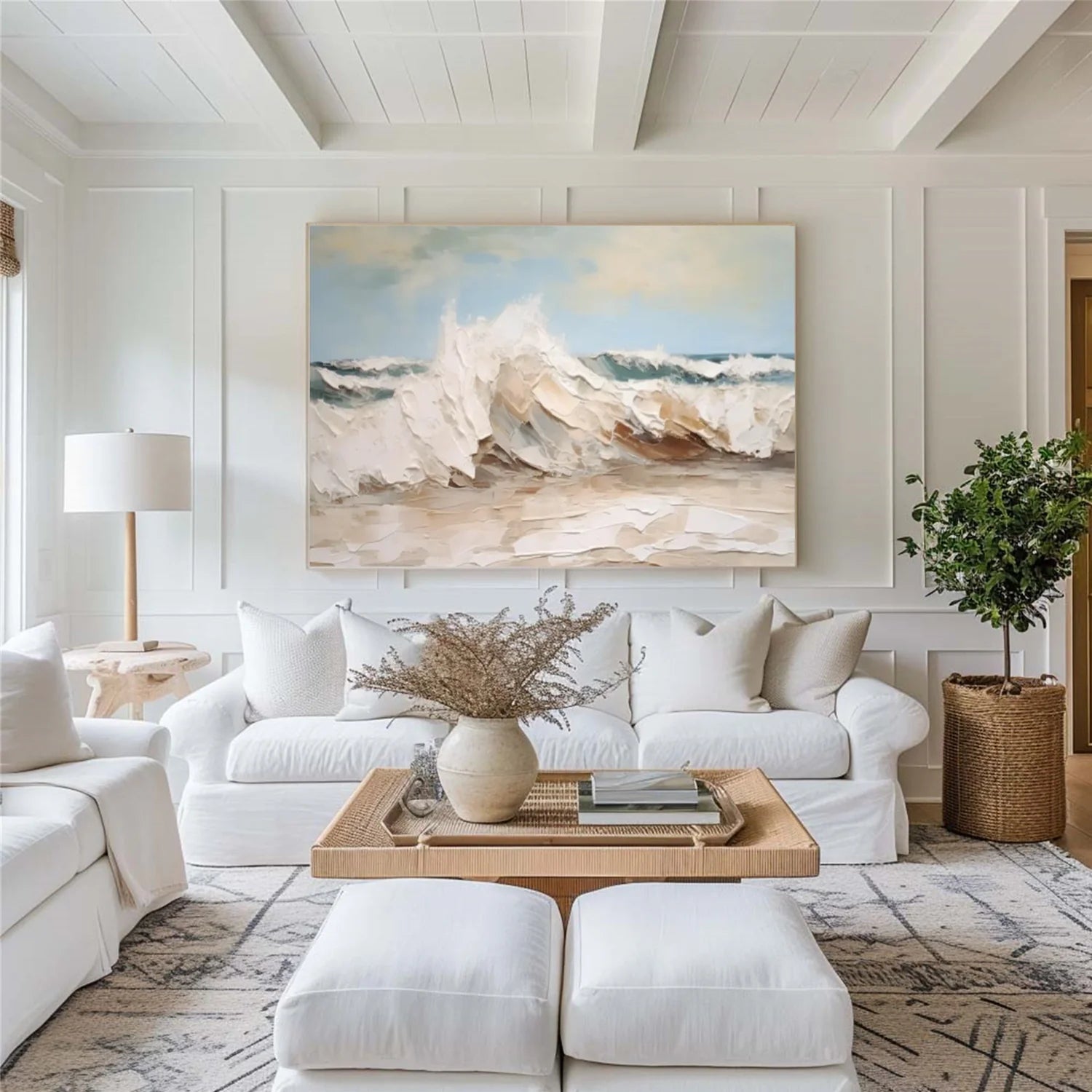 Sea & Sky Abstract Textured Wall Art #MS138