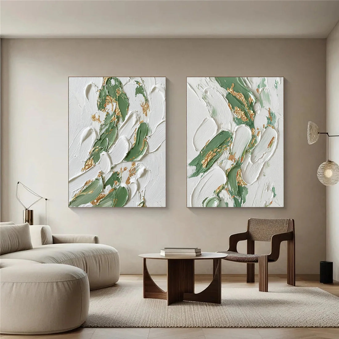 Abstract Textured Canvas Art Set of 2 #WS1002